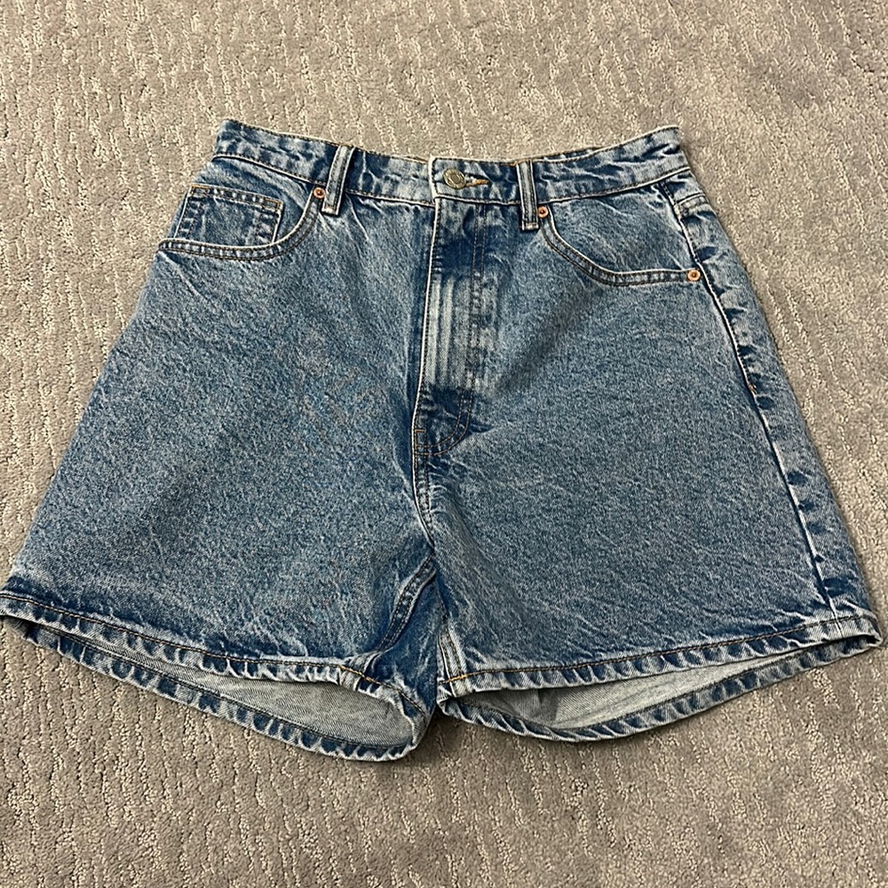 Zara Mom Fit Shorts blue